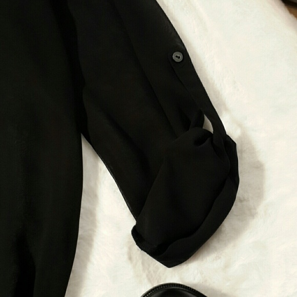 NWT Decree Sheer Black Shirt - Picture 5 of 8